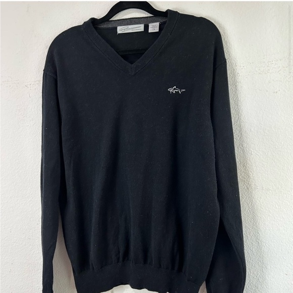 Gregnorman long sleeve V-neck sweater black size:L - Picture 5 of 13